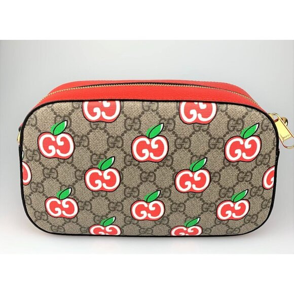 NIB Gucci GG Supreme & Red Leather Apple Shoulder Bag - Picture 5 of 15